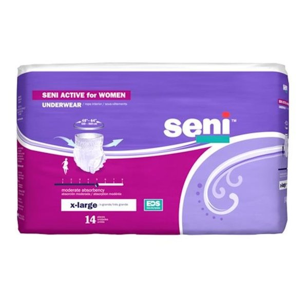 Seni Seni S-XL14-AW1 Active for Women Underwear; Extra Large; Pack of 56 S-XL14-AW1